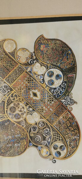 Keleti stílusú kép antik hatású keretben