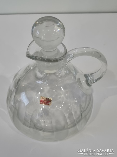Vintage polished crystal liqueur glass - friedrich glass workshop