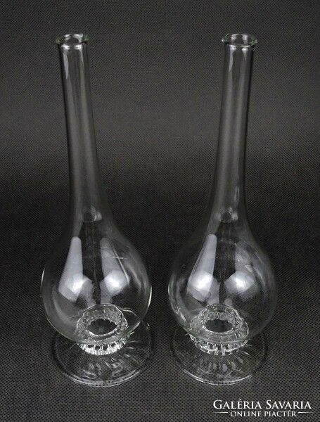 1O088 flawless base glass vase fiber vase pair 24 cm
