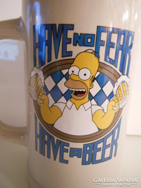 KORSÓ - JELZETT - 1 LITER - SIMPSONS - VASTAG - 20 x 15 cm - KERÁMIA - HIBÁTLAN