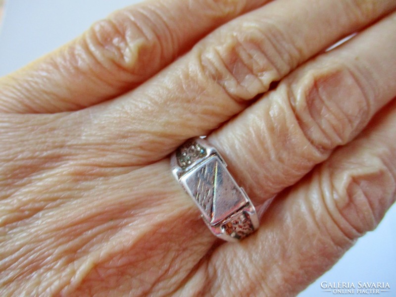 Szép régi magyar ezüst pecsétgyűrű