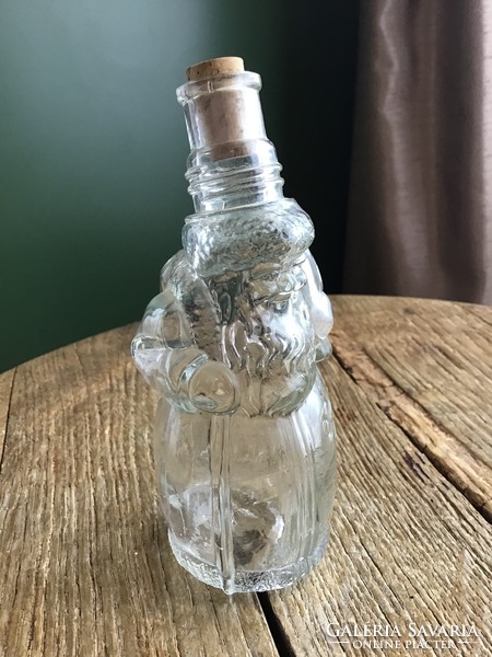 Régi mikulás üveg palack dugóval