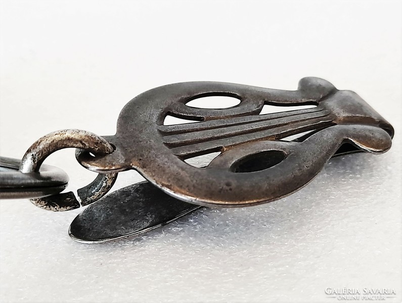 Antique iron janitor key ring