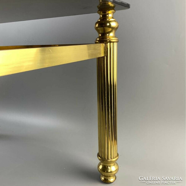 Hollywood regency copper coffee table