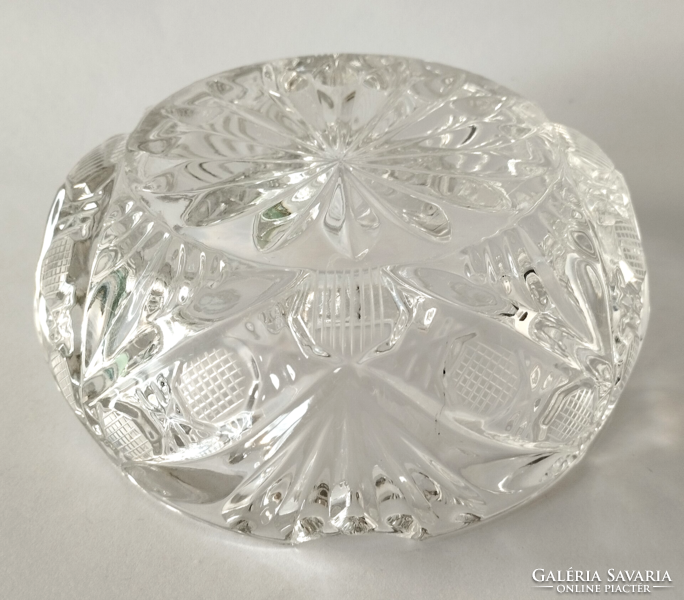 Thick large lead crystal ashtray