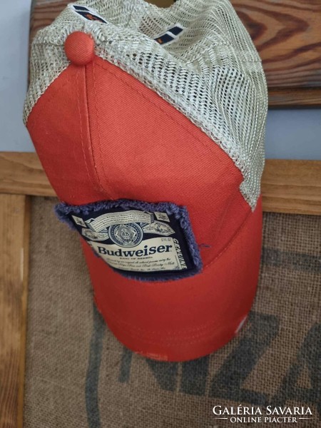 Budweiser snapback trucker style orange cap