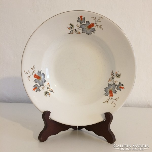 2 Pcs cornflower - flower pattern - floral porcelain deep plate 23 cm