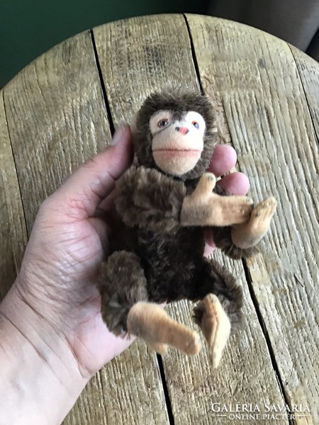 Régi STEIFF mohair majom figura, hajlítható végtagokkal