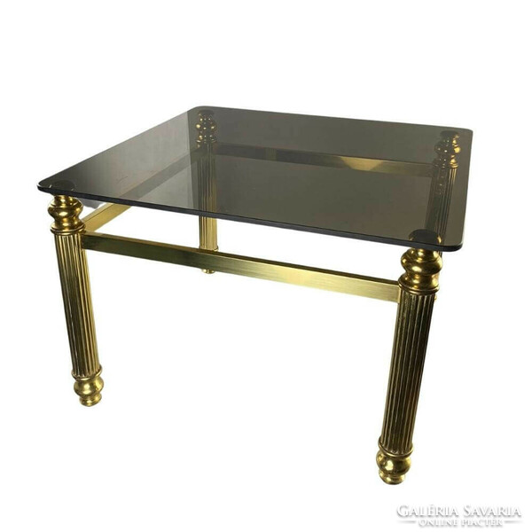 Hollywood regency copper coffee table