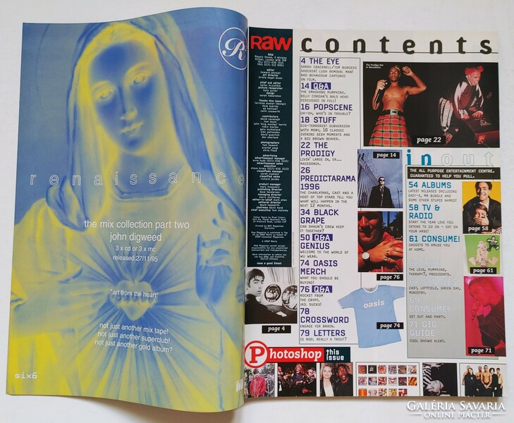 Raw magazin 96/1/3 Black Grape Prodigy Smashing Pumpkins Wu-Tang Clan Eazy-E Levellers Rocket Crypt