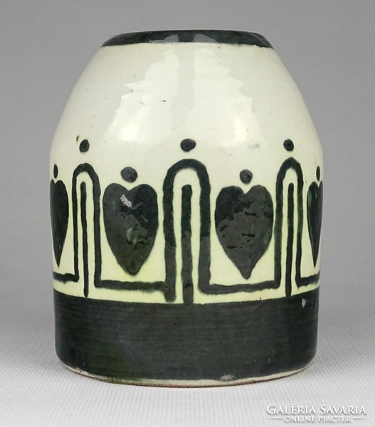 1O191 Pálla Jenő (1883-1958) népi szecessziós kerámia váza 1915