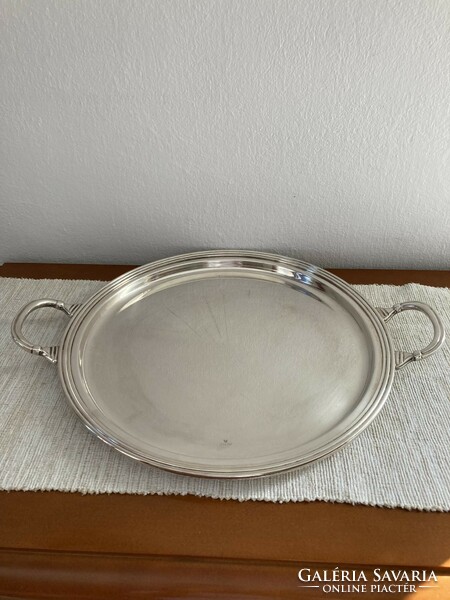 Silver tray round