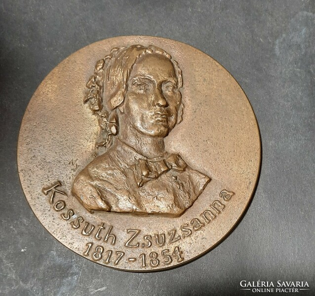 Gyula Nyírő: Zsuzsa Kossuth - original marked bronze plaque