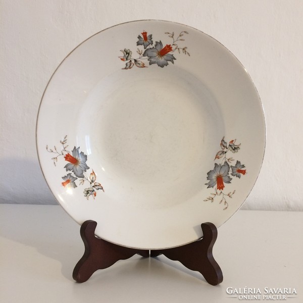 2 Pcs cornflower - flower pattern - floral porcelain deep plate 23 cm