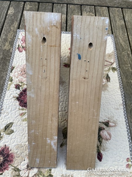 Pair of beautiful old wooden cornice brackets