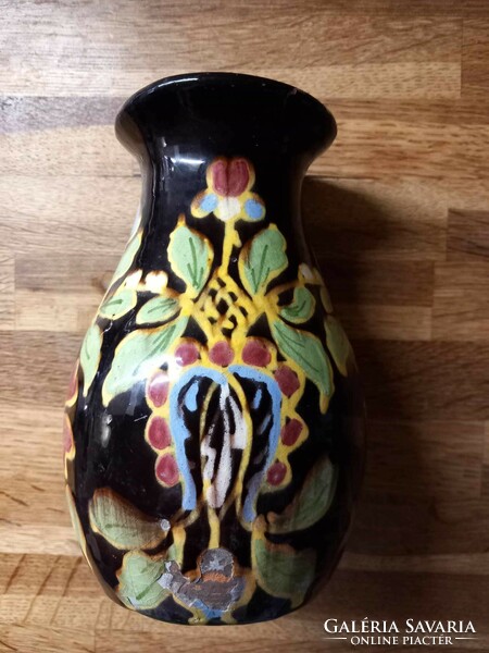 Vásárhely marked vase by Sándor Fejes, 17 cm