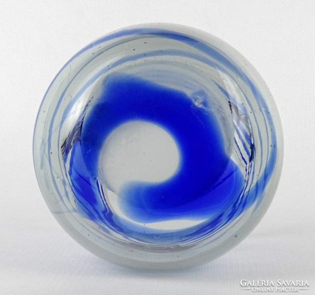 1O207 Régi muránói fújt üveg váza 11 cm