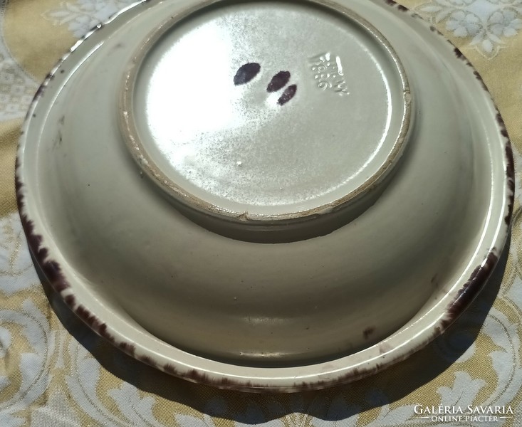 Austrian vintage large marked ceramic industrial art bowl - centerpiece