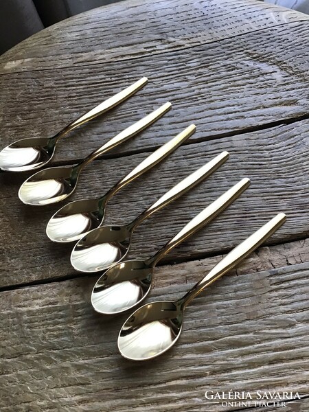 Michelin 24-karat gold-plated mocha spoon 6 pcs., new condition