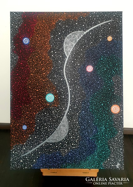 Universe: signed, modern aboart painting