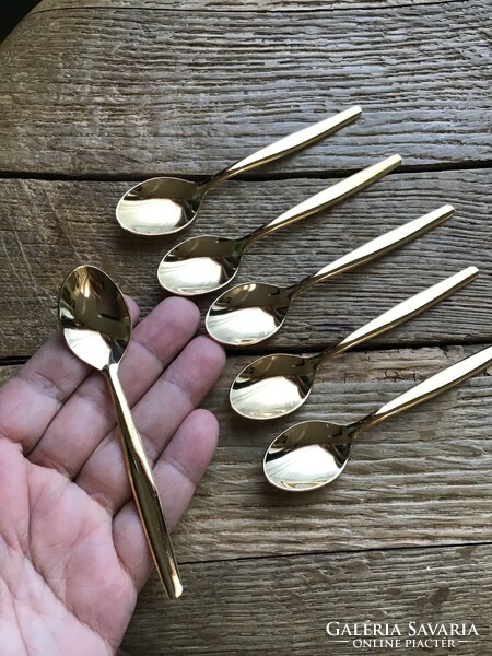 Michelin 24-karat gold-plated mocha spoon 6 pcs., new condition