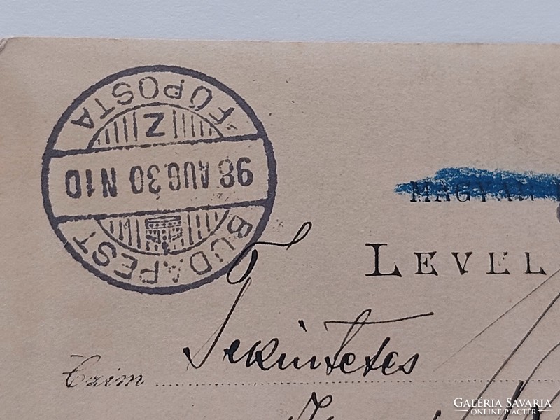 Régi képeslap 1898 levelezőlap Nagy-Becskerek katonafotó