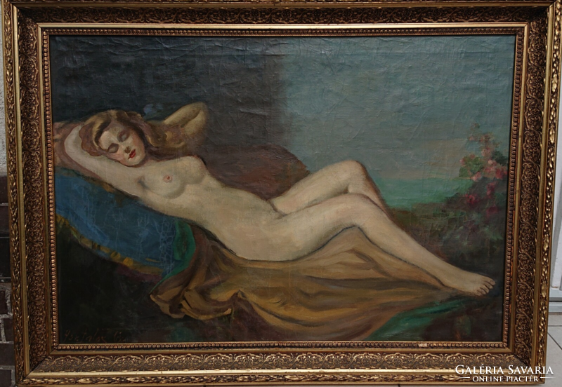 Gyula the carpenter: reclining female nude (large size!)