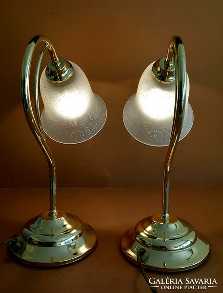 Kolarz réz asztali lámpa párban ALKUDHATÓ szecessziós