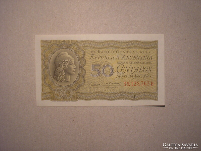 Argentína-50 Centavos 1952 UNC