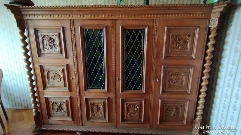 Unique large colonial wardrobe