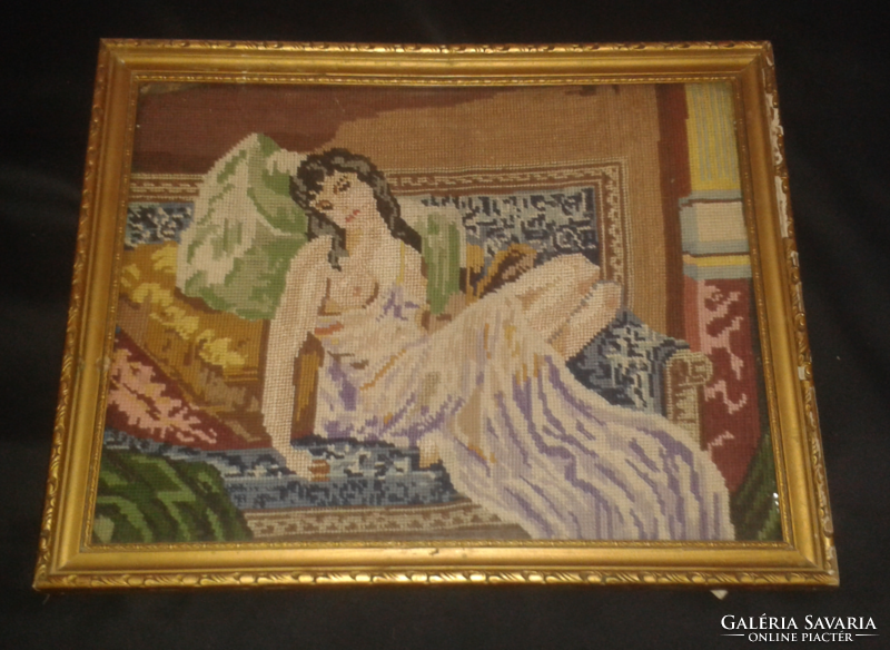 Goblein picture female nude in a glazed frame