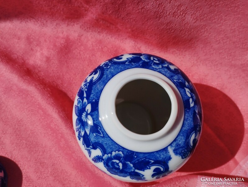 Japán, kék festéses porcelán teafűtartó