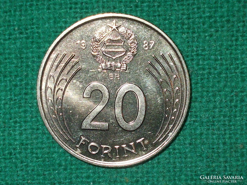 20 Forint 1987! Only 30,000 pcs. ! It was not in circulation! It's bright!