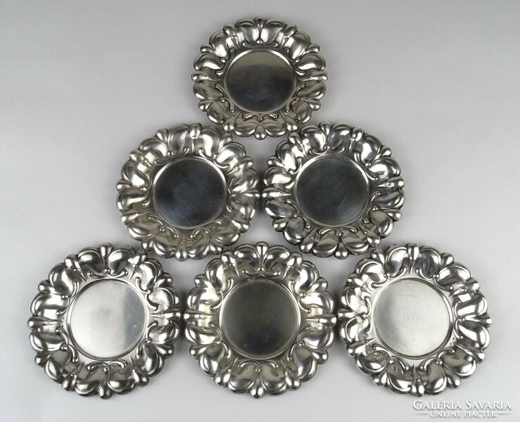 1O039 old marked blister silver bowl set 6 pieces 288g