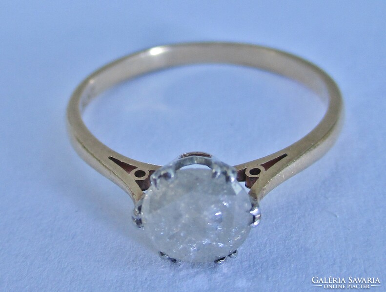 Special gold and platinum ring with a large 0.6ct diamond sale!