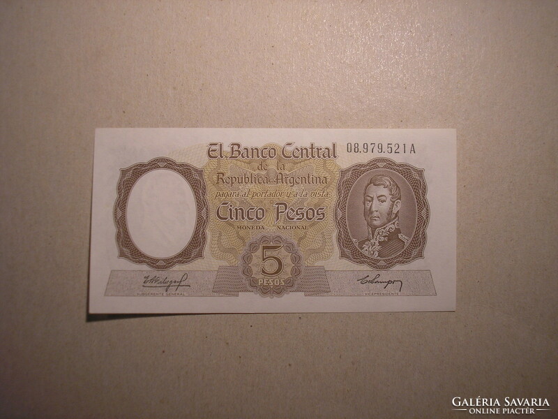 Argentína-5 Pesos 1960 UNC