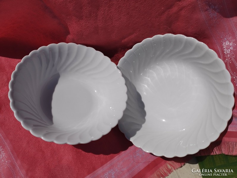 2 pcs. Beautiful porcelain deep serving bowl, center of the table