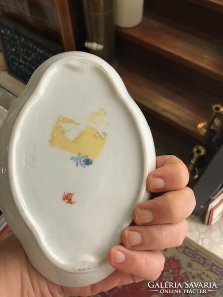 Hollóháza porcelain ring holder, size 10 cm, perfect