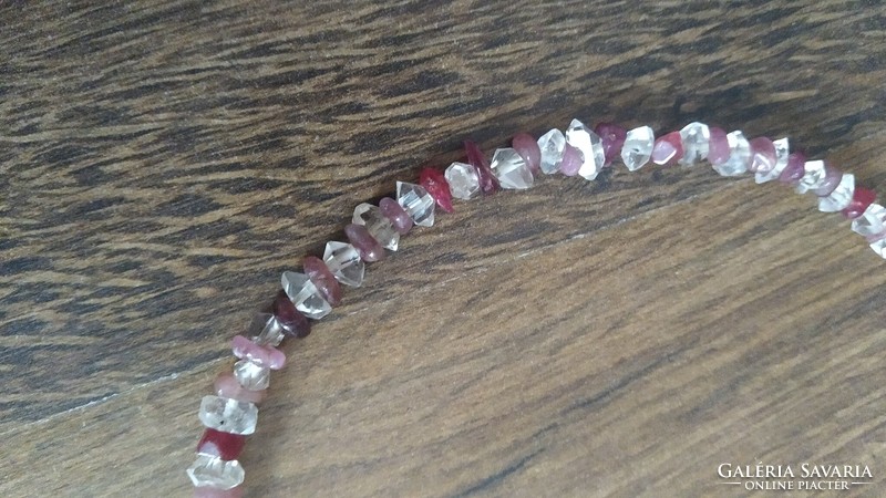 Herkimel and ruby necklace