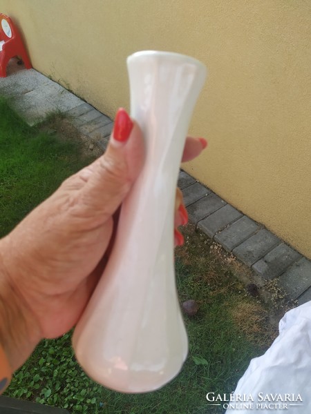 2 porcelain, white vases for sale