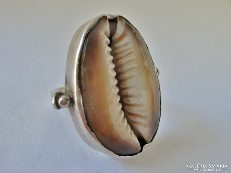 A very special shell silver ring