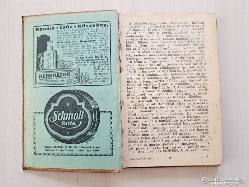 Vasas zsebkönyv, 1928, hiányos