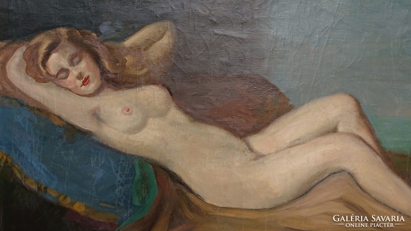 Gyula the carpenter: reclining female nude (large size!)