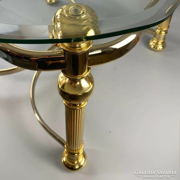 Hollywood regency ilse copper-aluminum coffee table