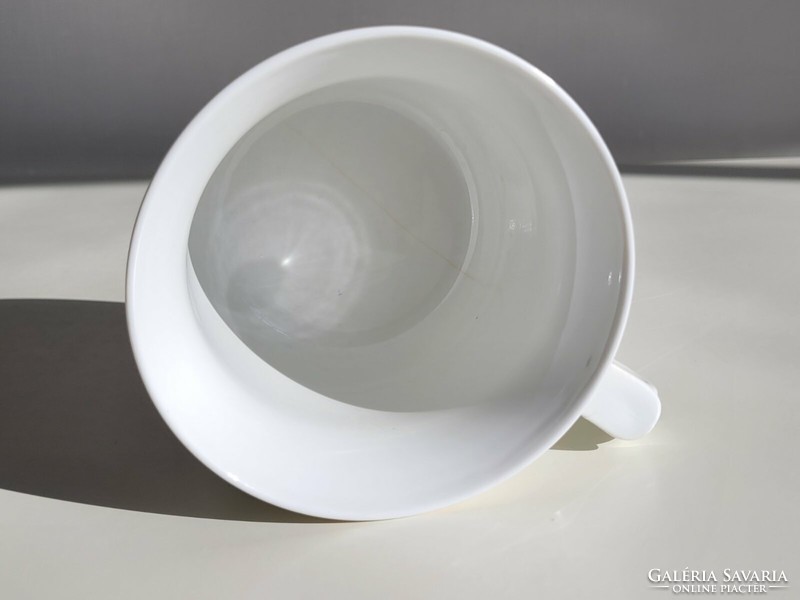Régi porcelán nagy bögre cseh nefelejcs mintás csupor