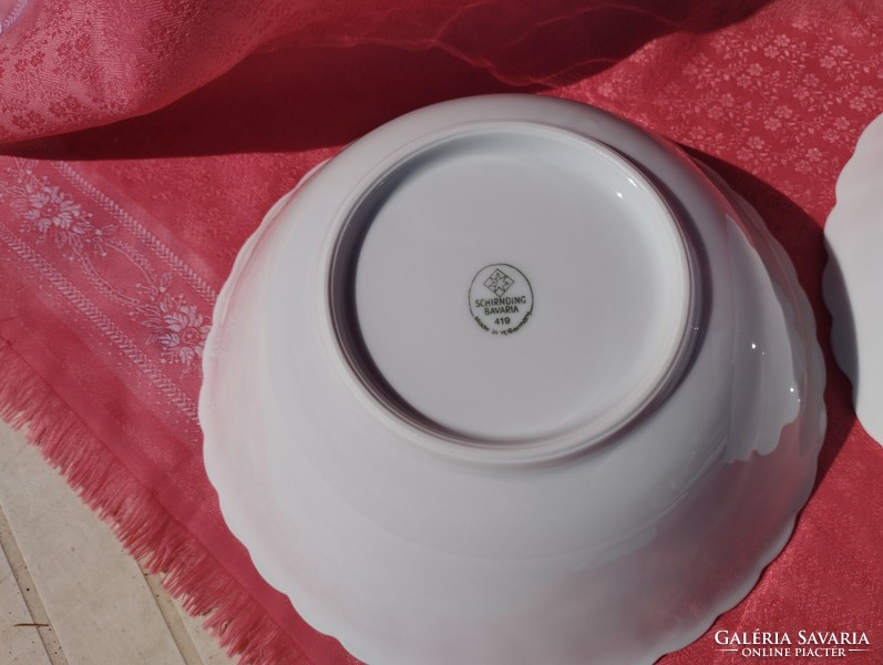 2 pcs. Beautiful porcelain deep serving bowl, center of the table
