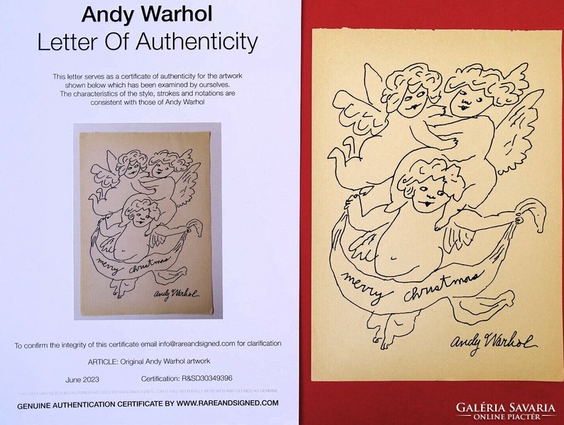 Warhol: angels - letter of originality! Make an offer!