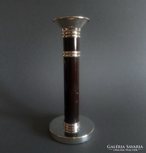 Christofle 'talisman' siena art-deco/modern cloisonné candle holder 1986 bernard yot