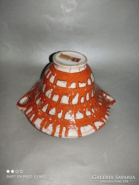 Gorka gauze spiral patterned ceramic serving centerpiece