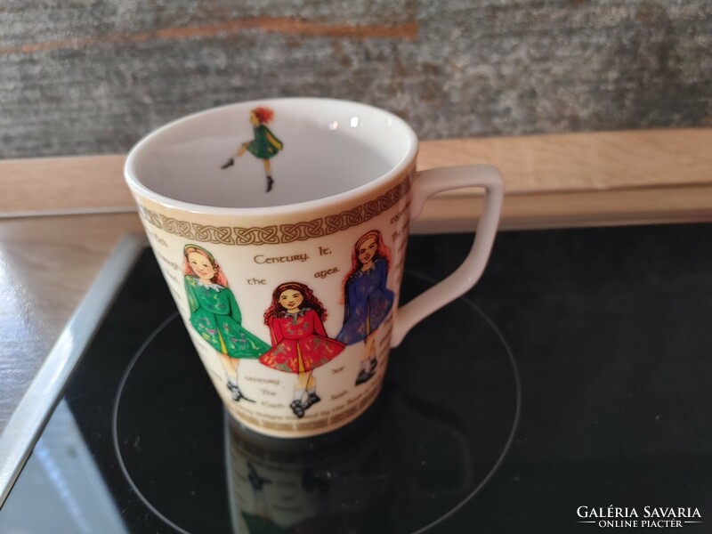 Ireland tap dancing little girls mug - original Irish rarity